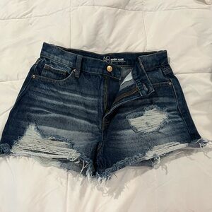 No Boundaries high rise denim shorts
